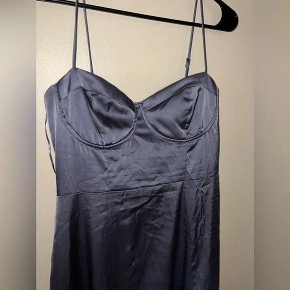 [ASTR THE LABEL] Bustier Satin Midi Dress - Picture 7 of 8